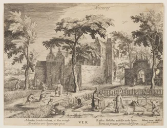 Nyenroy - Vår, från Årstiderna, utsikt över slott i närheten av Amsterdam