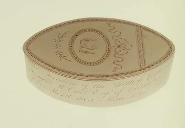 Freedom box, överlämnad till James McCall av Scottish Corporation of Cork, 1790 (silver)