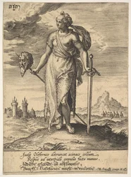Judith, från Willem van Haecht, Tyrannorum proemia, 1578, 1578.