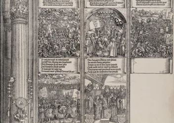 Maximilians allians med Henry VIII, det dubbla bröllopet i Wien, kampanjen i Gelde ..., 1515.