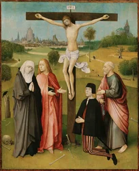 Korsfästelse, ca 1480-85 (målning på trä)