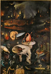 The Garden of Delights, höger panel, övre halvan