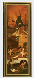 The Haywain: högra flygeln av triptyken som föreställer helvetet, ca 1500 (panel)