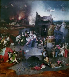 The Temptation of Saint Anthony Central panel av en triptyk, mellan 1495 och 1515