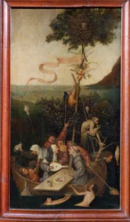Dårarnas skepp, ca 1500 (målning på trä)