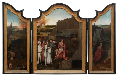 Jobs triptyk, ca 1500-24 (olja på panel)