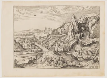 Abraham och Isak på väg till offret, ur Landskap med bibliska och mytologiska scener