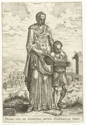 Grammatik (titel på objekt) Liberal Arts och Minerva, Apollo och Industria (serietitel)