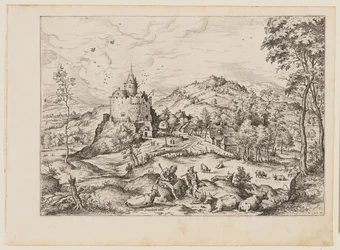 Mercury Lulling to Sleep Argus, ur Landscapes with Biblical and Mythological Scenes (Landskap med bibliska och mytologiska scener)