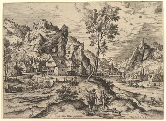 Tobit från Landscapes with Biblical and Mythological Scenes, 1558.
