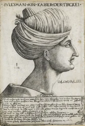 Sultan Suleiman I den magnifika, ca 1530
