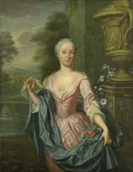 Porträtt av Claudine van Royen (född 1712), hustru till Pieter Teding van Berkhout
