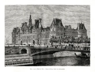 Stadshuset, Paris, Frankrike, 1886