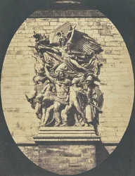 [Detalj av "Le Départ de 1792 (eller La Marseillaise)" av François Rude, Triumfbågen].