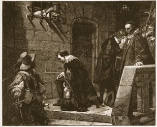 Lord Strafford på väg till avrättning, illustration från 