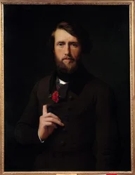 Porträtt av greve Felix av Arjuzon (1800-1874) Målning av Hippolithe Flandrin (1809-1864) 1800-talet. Sön 0,83x0,64 m