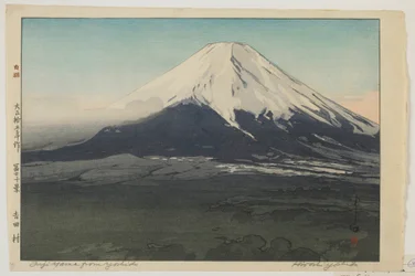Fuji från Yoshida, från serien, Ten Views of Mount Fuji, Taisho-eran