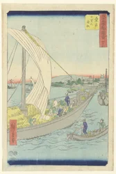 Kuwana, de veerboot från Shichiri Kuwana Shichiri no watashibune (titel på objekt) Beroemde gezichten op de 53 stationer (serietitel) Gojusan tsugi meisho zue (serietitel på objekt)