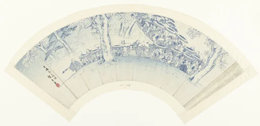 Skiss över att beundra blomningen genom nöjeshusen Seiro hanami ryakuzu (titel på objekt)