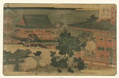 De Kinryuzan Tempel Te Asakusa Asakusa Kinryuzan Bellow m de paazen in edo Edo meisho