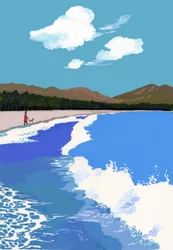 Strand och tallskog