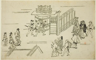Entré till Ageyacho, från serien "The Appearance of Yoshiwara (Yoshiwara no tei)"