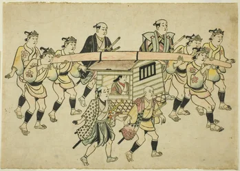 Procession av en Daimyo