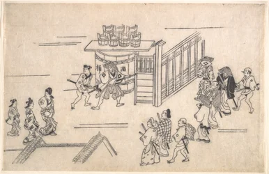 Den fjärde scenen, ur serien Scener från nöjeskvarteret Yoshiwara i Edo