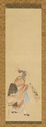 Flicka som spelar med racket och fjäderboll, 1615-1868.