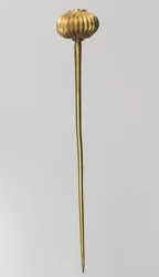 Nål med sfäriskt huvud, ca 1300-1200-talet f.Kr. (guld)
