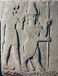 Den hettitiska guden Uomi, Karkemish, 11-900-talet f.Kr.