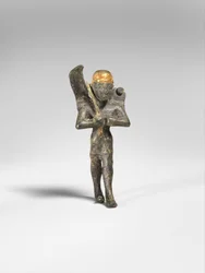 Bevingad gudom, c.1300 f.Kr. (brons, guld)