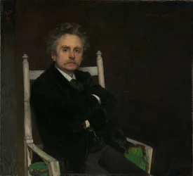 Porträtt av tonsättaren Edvard Grieg