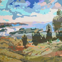 Landscape Obscura - 11, 2024 (olja på duk)
