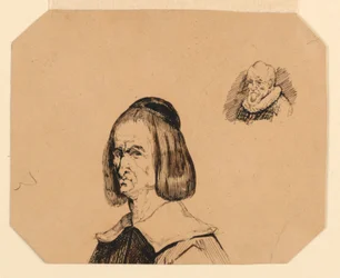 Huvuden av två män, i stil med Frans Hals