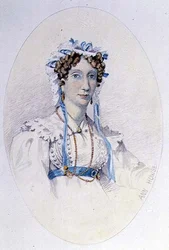 Porträtt av Ann Howse (akvarell, penna på papper)