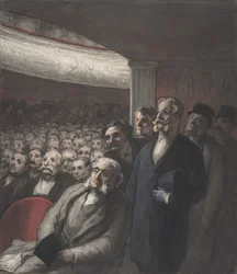 En teaterpublik, 1800-talet.