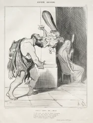 Ancient History, skylt 25: Herkules underkuvad av Amor, 18 september 1842.