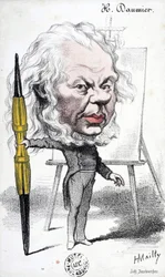 Tecknad av Honore Daumier (1808-1879), fransk gravör, målare och skulptör. Gravyr av Hyppolite Mailly (född 1829). Mått: 14x8,5 cm. Arbaud Museum.