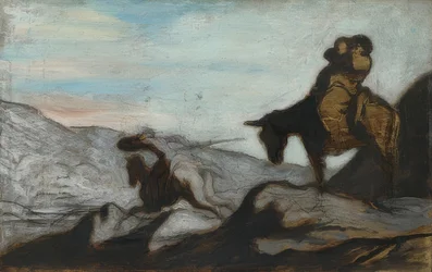 Don Quijote och Sancho Panza. Omkring 1855