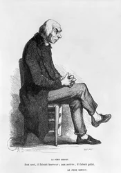 Pappa Goriot, illustration ur „Pappa Goriot” av Honoré de Balzac (1799-1850), graverad av A. Baulant (verksam 1840-50)