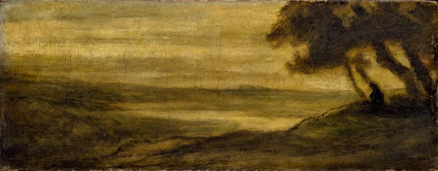 Landskap med en figur, c1860