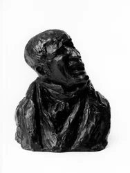 Byster anklagade för "Kändisar från den rättfärdiga mitten" "Förmodat porträtt (karikatyr) av Pierre Nicolas Berryer (1757-1841), advokat. The snaggy.”” Skulptur av Honore Daumier (1808-1879) 1800-talet. Inv L 48,22 Dim i cm H 15 x L 1 Konstmuseum