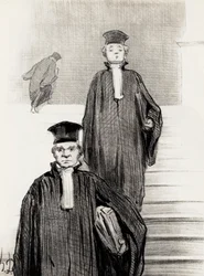 Huvudtrappa av Justitiepalatset, 1848.