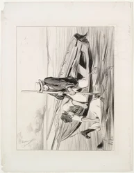 Parisian Boatmen, skylt 14: Man överbord