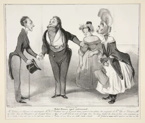 Robert-Macaire äktenskapsagent. (Macaire äktenskapsombud.), pl. 16 från serien Caricaturana, från albumet Les Robert Macaires
