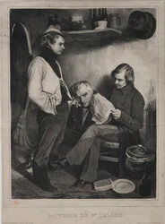 Souvenir från fängelset i Ste. Pélagie, 1834.