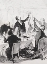 Dagens filantroper, skylt 8: A 43d Toast...to the Temperance Society, 1844.