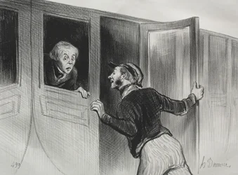 The Railroads, skylt 11: The Hazard of Sleeping on a Journey, 1843.