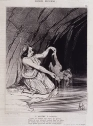 Akilles dop - i "" Charivari "" v.1840 - Honore Daumier